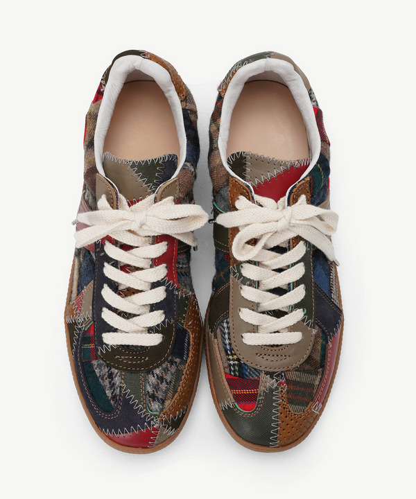 RECOUTURE X ANREALAGE PATCHWORK GERMAN TRAINER 詳細画像 BROWN 6