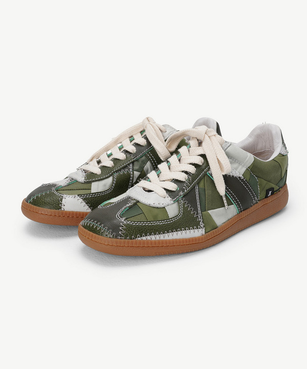 RECOUTURE X ANREALAGE PATCHWORK GERMAN TRAINER 詳細画像 KHAKI 1
