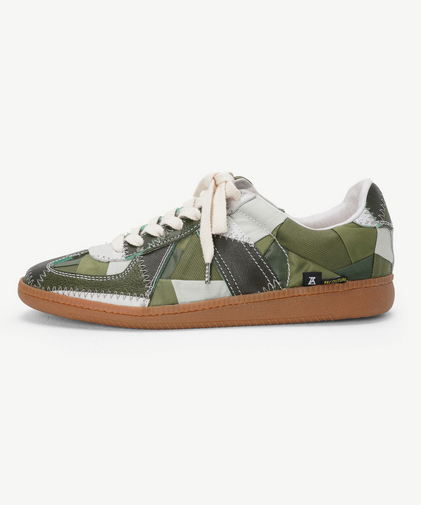 RECOUTURE X ANREALAGE PATCHWORK GERMAN TRAINER 詳細画像 KHAKI 2