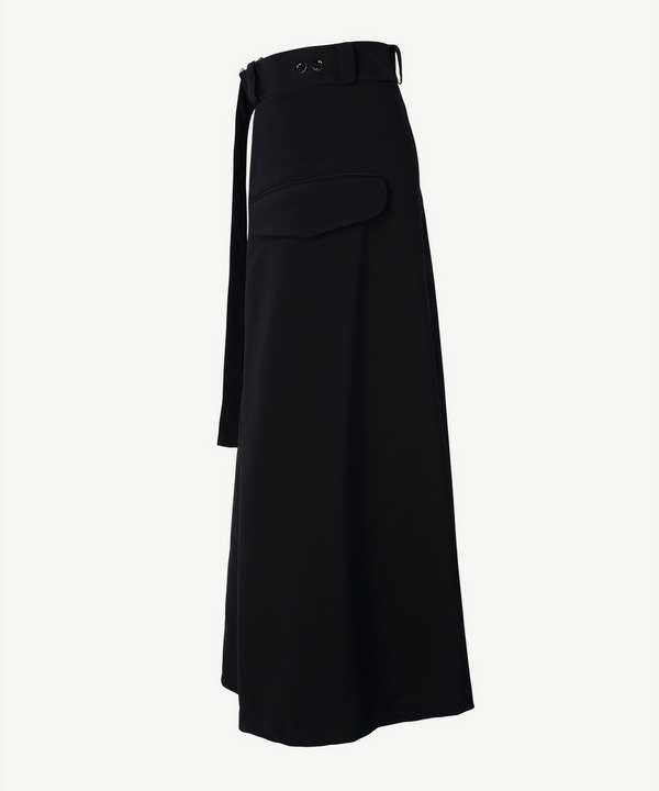 WRAP FLARE SKIRT 詳細画像 BLACK 3