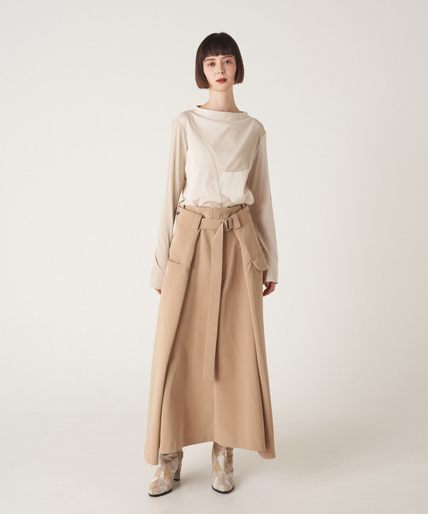 WRAP FLARE SKIRT 詳細画像 BLACK 9