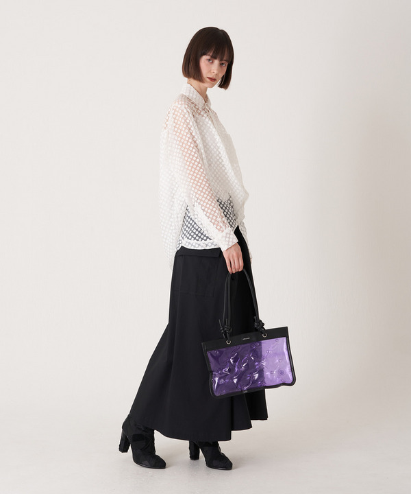 DOT ORGANDY BALL BLOUSE 詳細画像 NAVY 7