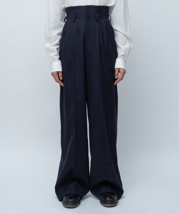 PILOT WIDE SLACKS RANDAM GLEN CHECK 詳細画像 NAVY 1