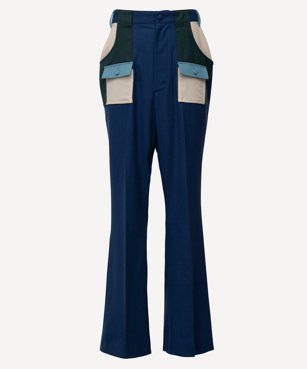 CRAZY PATTERNS BELL BOTTOM PANTS 詳細画像 BEIGE 13
