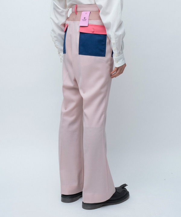 CRAZY PATTERNS BELL BOTTOM PANTS 詳細画像 BLUE 5