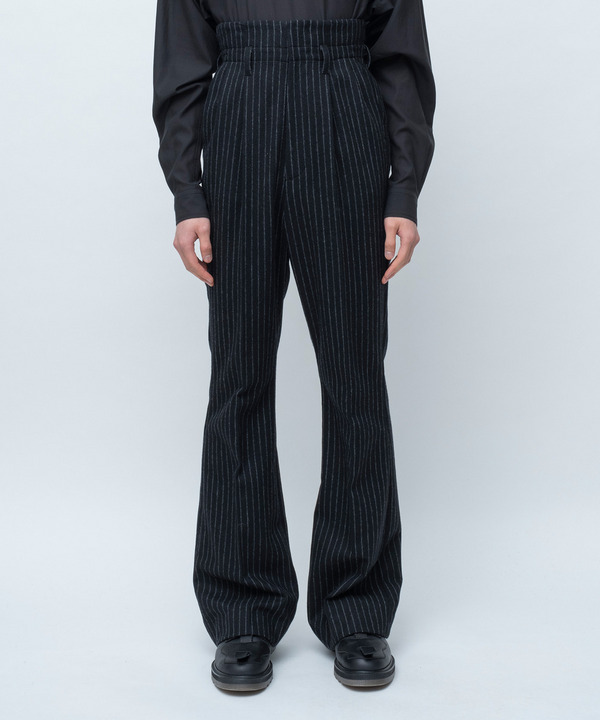 PILOT BELL BOTTOM SLACKS CHALK STRIPE 詳細画像 NAVY 5