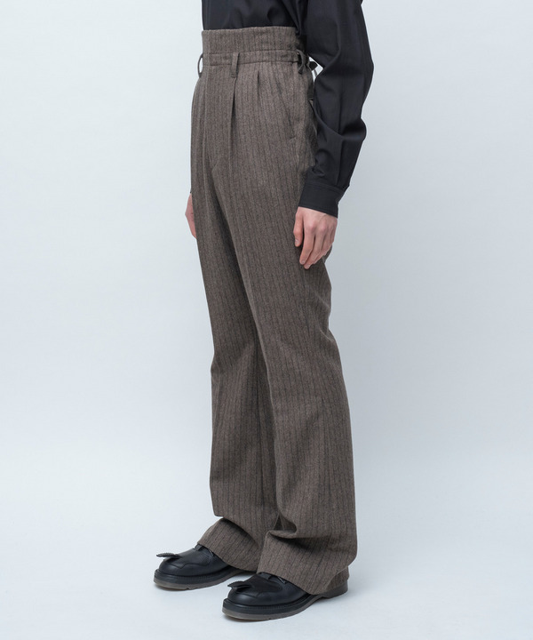 PILOT BELL BOTTOM SLACKS CHALK STRIPE 詳細画像 BLACK 3