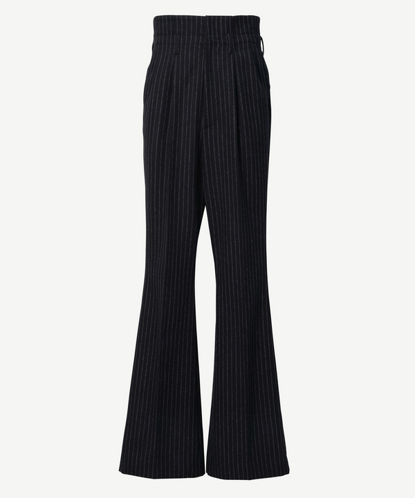 PILOT BELL BOTTOM SLACKS CHALK STRIPE 詳細画像 BLACK 6