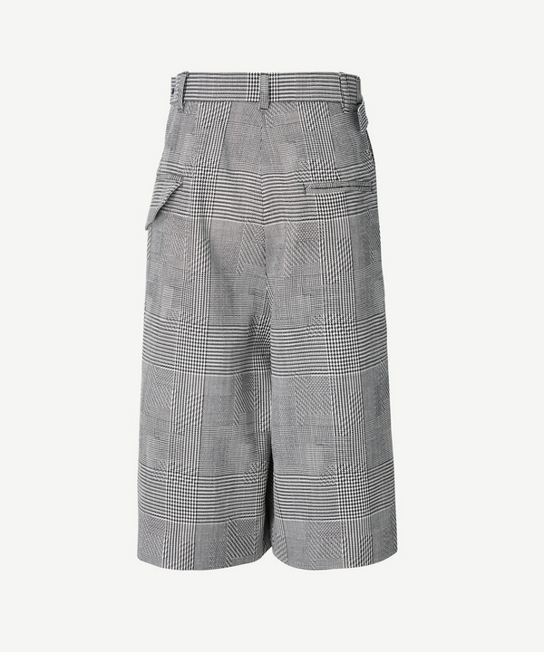 WRAP ASYMMETRY SHORTS RANDAM GLEN CHECK 詳細画像 NAVY 8