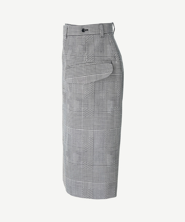 WRAP ASYMMETRY SHORTS RANDAM GLEN CHECK 詳細画像 GRAY 6