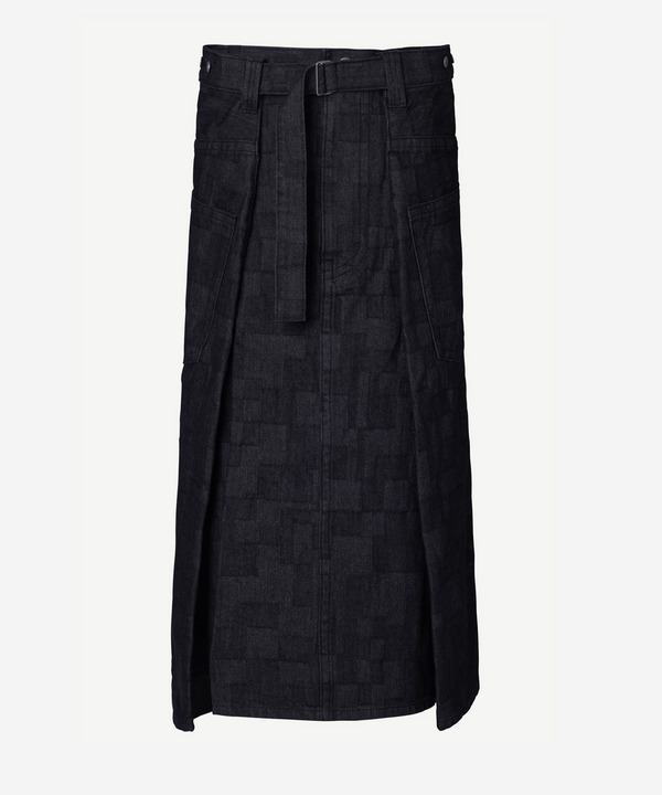 WRAP AZ DENIM SKIRT 詳細画像 BLACK 4