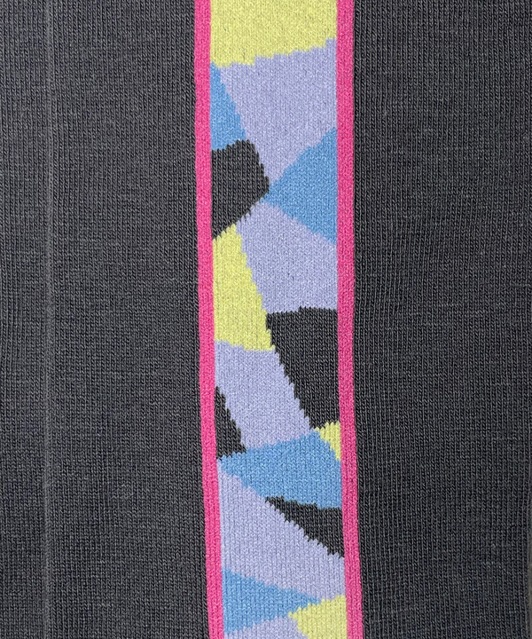 PATCHWORK LINE LONG SOCKS 詳細画像 MONOCHROME 4