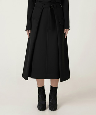 WRAP WOOL SKIRT