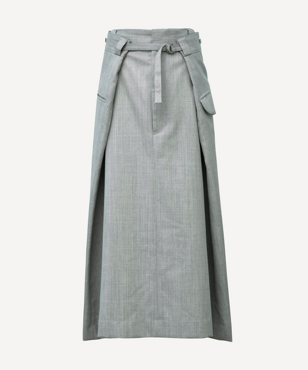 WRAP WOOL SKIRT 詳細画像 BLACK 3