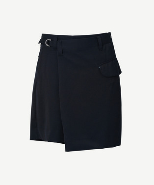 WRAP ASYMMETRY MINI SHORT PANTS