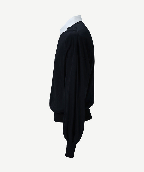 NOTCHED COLLAR POLO SHIRT 詳細画像 BLACK 2