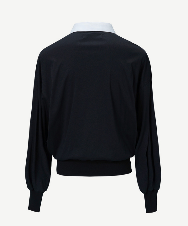 NOTCHED COLLAR POLO SHIRT 詳細画像 BLACK 3