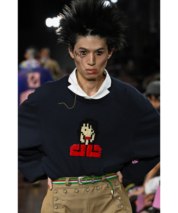 HOME ALONE EMBROIDERY SWEAT SHIRT 詳細画像 BLACK 7