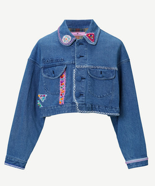 BEADS HAND DRAWING DENIM JACKET 詳細画像