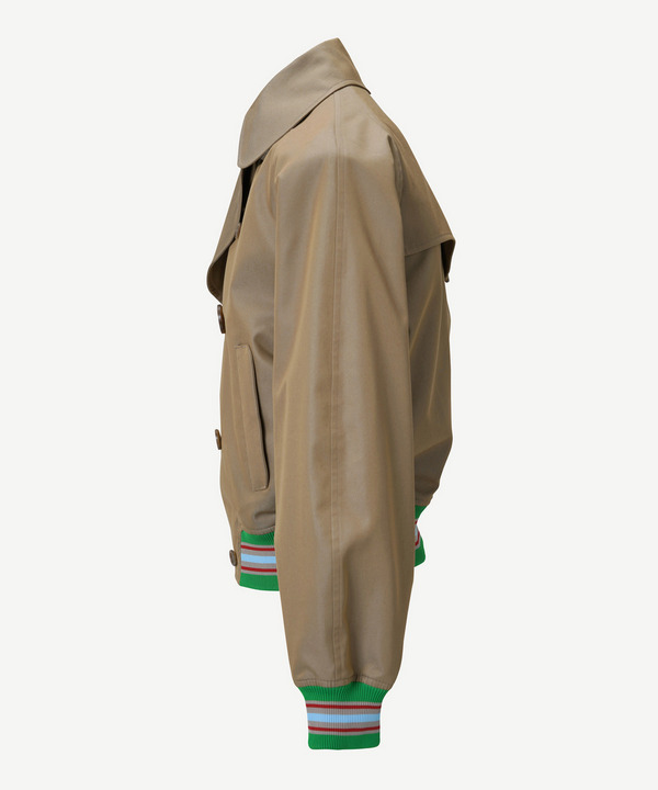 SHORT TRENCH RIB JACKET 詳細画像 BEIGE 2
