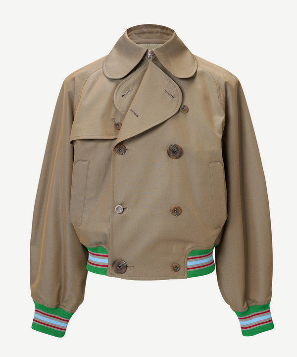 SHORT TRENCH RIB JACKET 詳細画像 BLACK 2