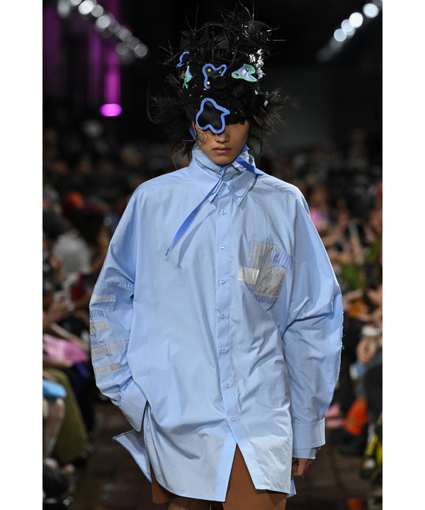 HOMME PATCHWORK LONG SHIRT 詳細画像 BLUE 9