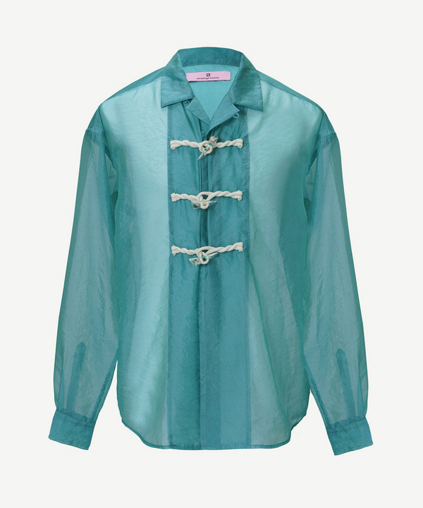 FLOWER TOGGLE ORGANDY SHIRTS 詳細画像 PINK 2