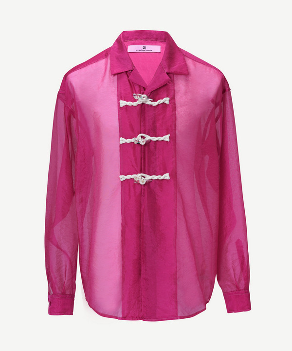 FLOWER TOGGLE ORGANDY SHIRTS 詳細画像 BLUE 3