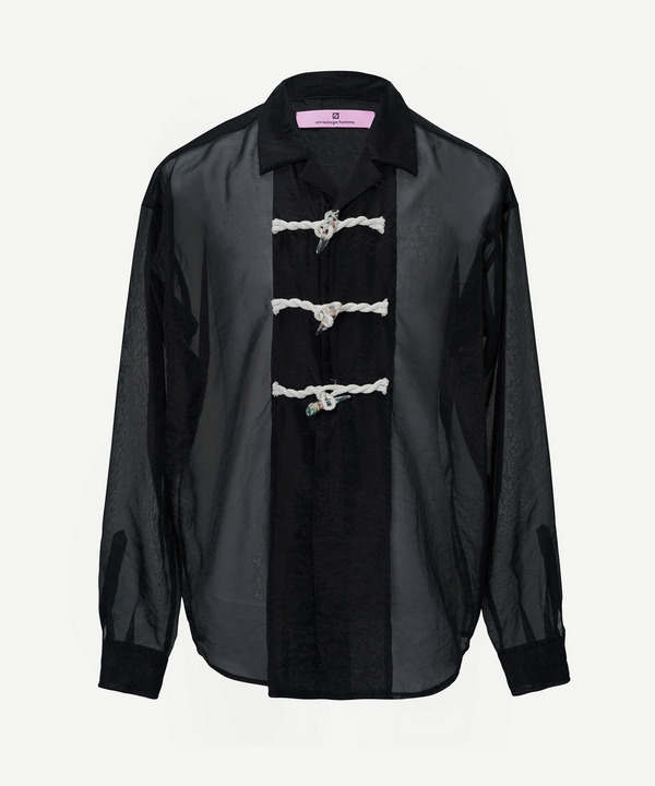FLOWER TOGGLE ORGANDY SHIRTS 詳細画像 BLUE 4