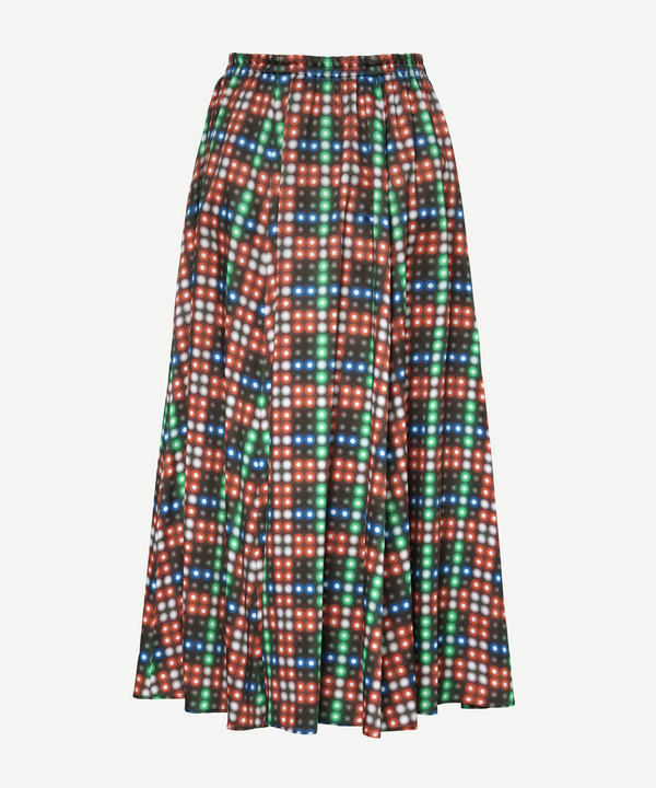 LED CHECK SKIRT 詳細画像 RED 4