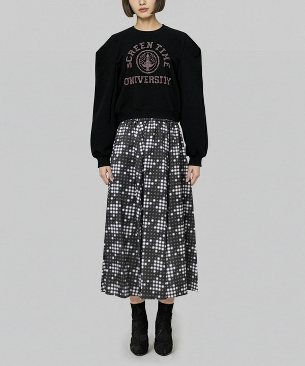 LED CHECK SKIRT 詳細画像 BLACK 8