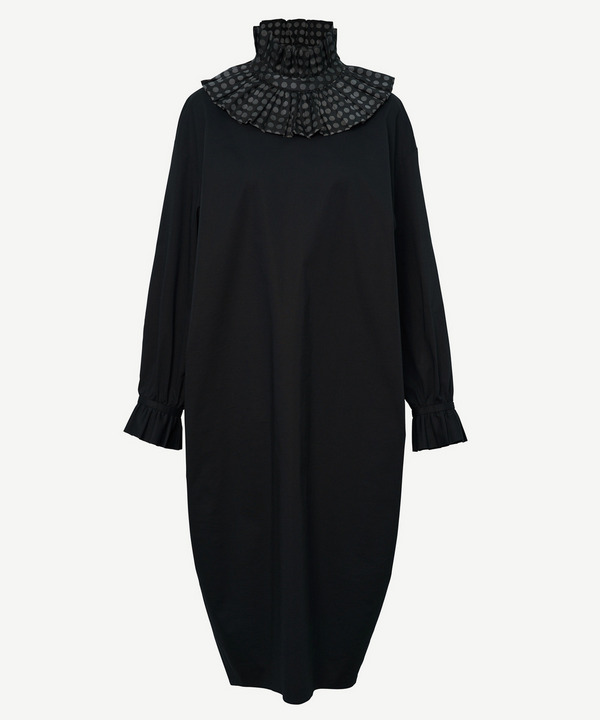 RUFFLE COLLAR DRESS 詳細画像 BLACK 1