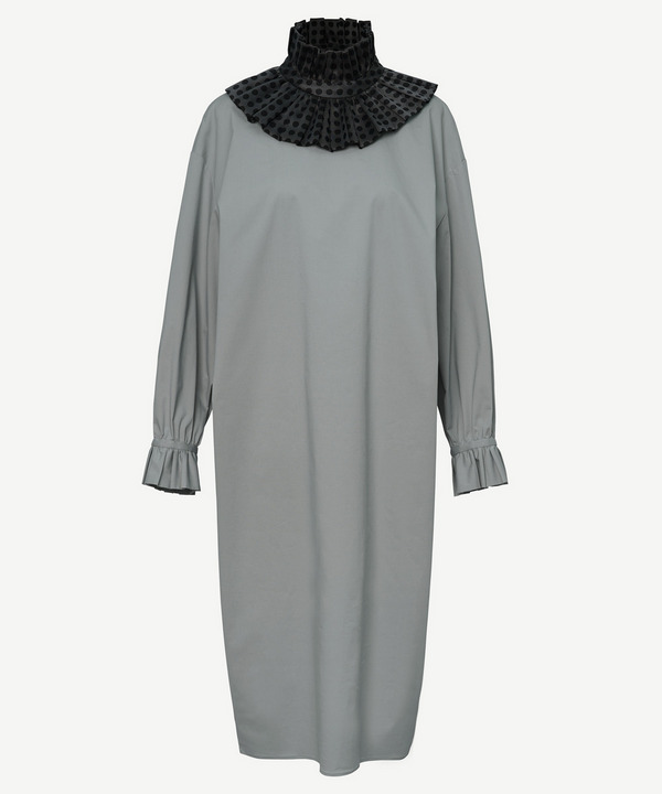 RUFFLE COLLAR DRESS 詳細画像 BLACK 5