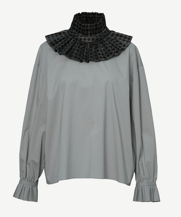 RUFFLE COLLAR BLOUSE 詳細画像 BLACK 3