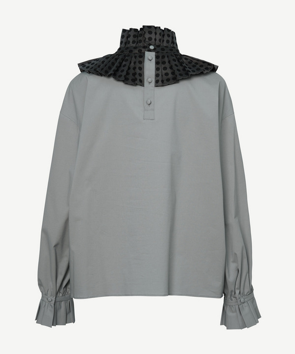 RUFFLE COLLAR BLOUSE 詳細画像 BLACK 5