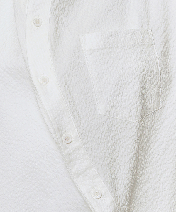 BALL SEERSUCKER SHIRT 詳細画像 WHITE&times;BLUE 5