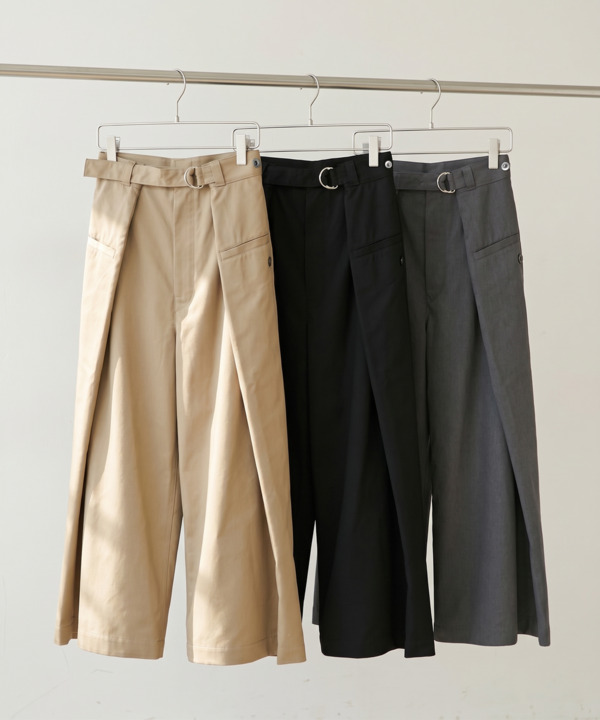WRAP CHINO PANTS 詳細画像 BLACK 7