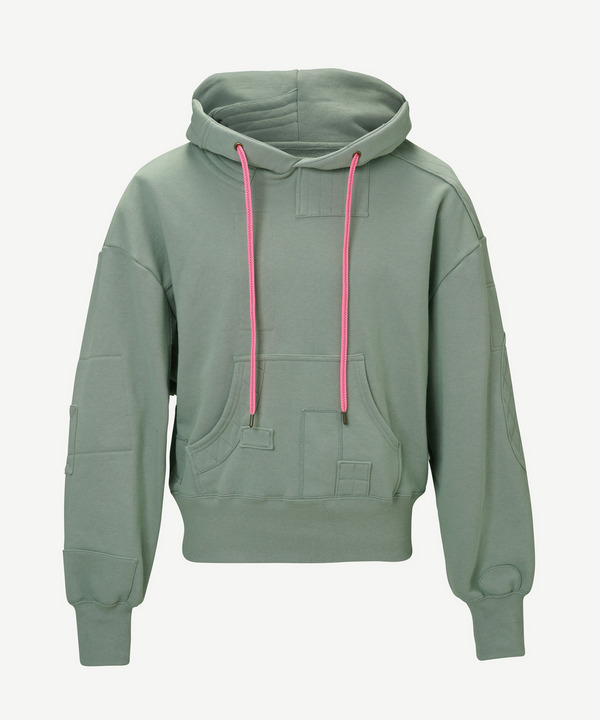 PATCHWORK SWEAT HOODIE 詳細画像 GREEN 1
