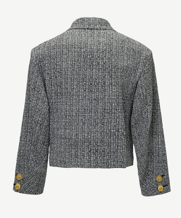 DOUBLE BUTTON TWEED JACKET 詳細画像 BLACK 4