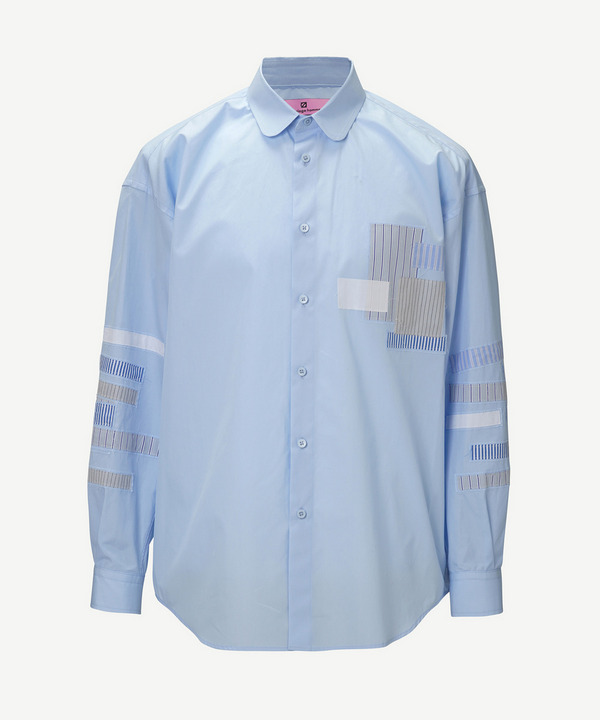 HOMME PATCHWORK SHIRT 詳細画像 SAX 1