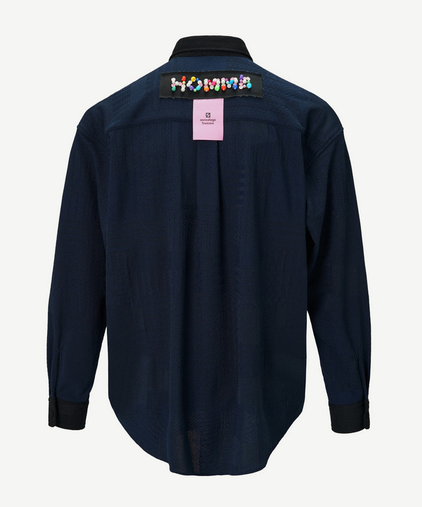 1st anniversary decoration tag jacquard shirt 詳細画像 NAVY 1