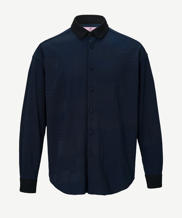1st anniversary decoration tag jacquard shirt 詳細画像 NAVY 2