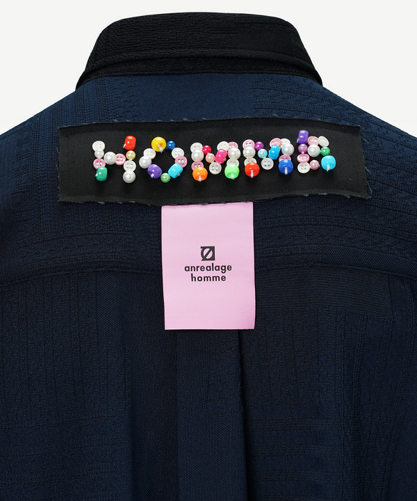 1st anniversary decoration tag jacquard shirt 詳細画像 NAVY 3
