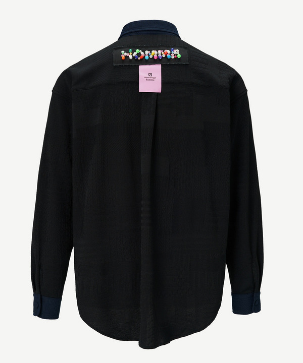 1st anniversary decoration tag jacquard shirt 詳細画像 NAVY 6