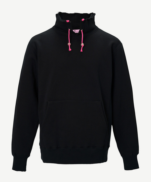 CUT OFF HIGH NECK HOODIE 詳細画像 BLACK 1