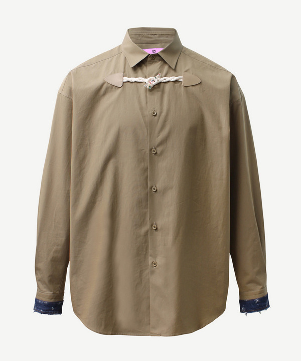 FLOWER TOGGLE PANEL CUFF SHIRTS 詳細画像 BEIGE 1