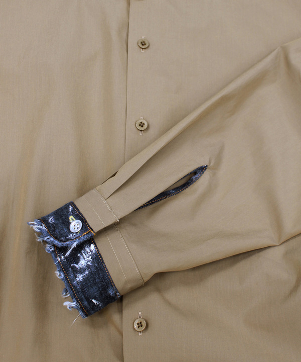 FLOWER TOGGLE PANEL CUFF SHIRTS 詳細画像 BLACK 11