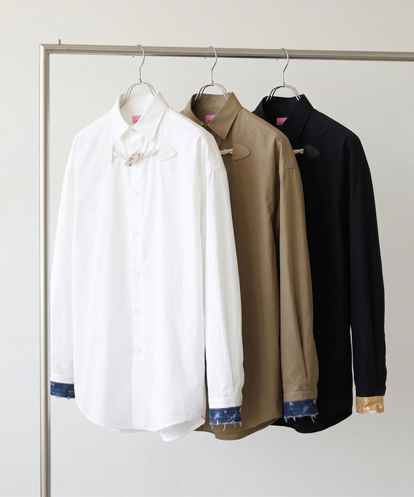 FLOWER TOGGLE PANEL CUFF SHIRTS 詳細画像 BLACK 12