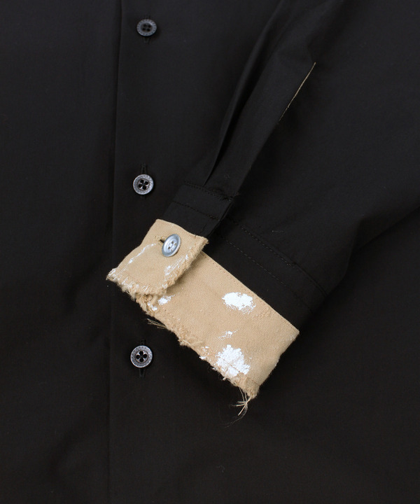FLOWER TOGGLE PANEL CUFF SHIRTS 詳細画像 BLACK 5