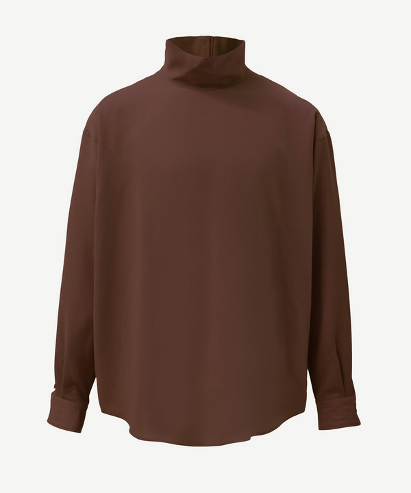 HIGH NECK SHIRT 詳細画像 BROWN 1